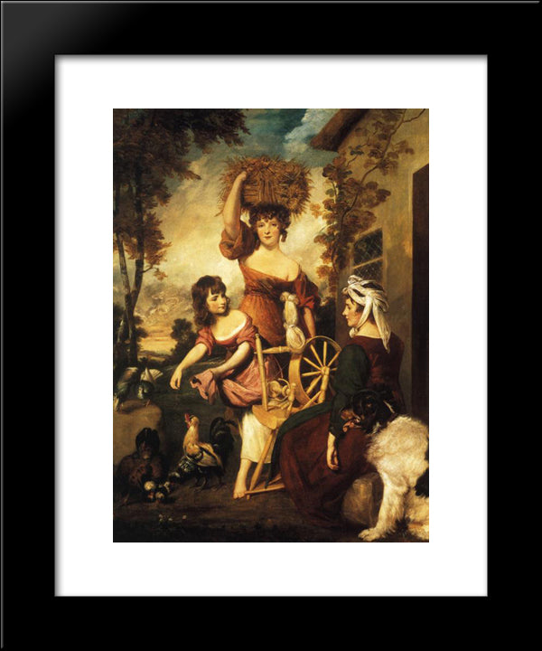 Mrs. And Miss Macklin, With Miss Potts 20x24 Black Modern Wood Framed Art Print Poster by Reynolds, Joshua