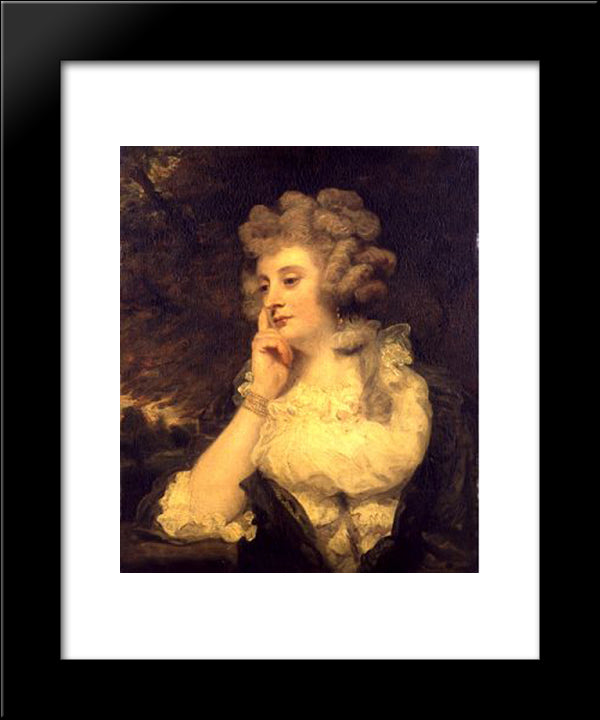 Mrs. Jane Braddyll 20x24 Black Modern Wood Framed Art Print Poster by Reynolds, Joshua