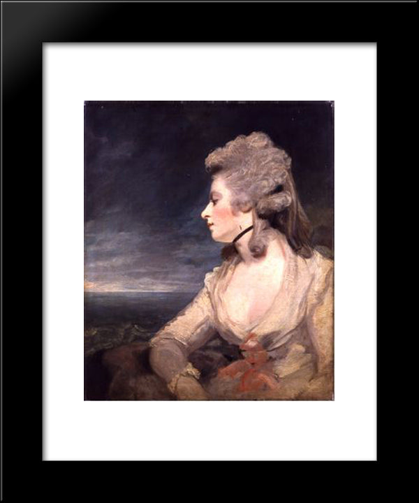 Mrs. Mary Robinson (Perdita) 20x24 Black Modern Wood Framed Art Print Poster by Reynolds, Joshua