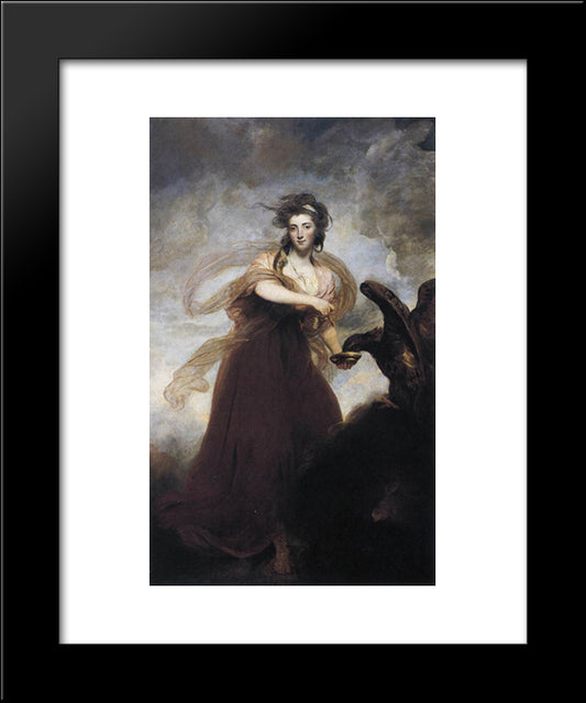 Mrs. Musters As 'Hebe' 20x24 Black Modern Wood Framed Art Print Poster by Reynolds, Joshua