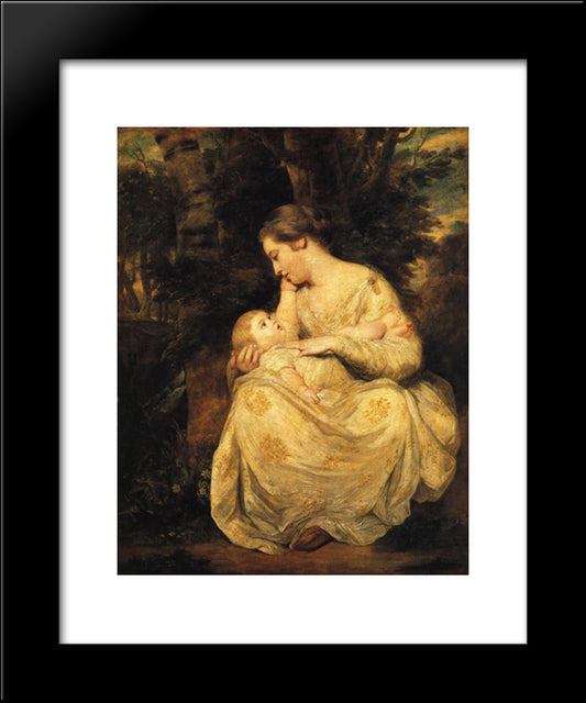 Mrs. Susanna Hoare And Child 20x24 Black Modern Wood Framed Art Print Poster by Reynolds, Joshua