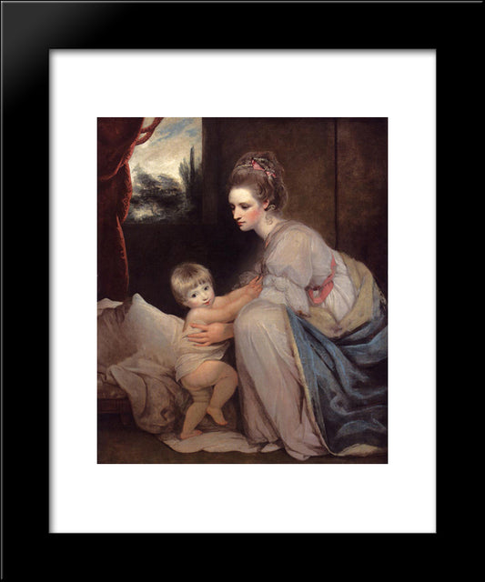 Mrs. William Beresford And Her Son John, Later Lord Decies 20x24 Black Modern Wood Framed Art Print Poster by Reynolds, Joshua