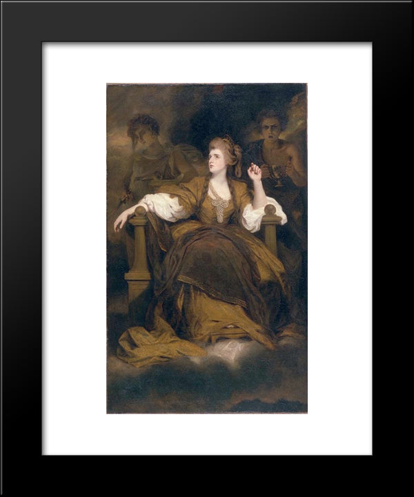 Mrs Siddons As The Tragic Muse 20x24 Black Modern Wood Framed Art Print Poster by Reynolds, Joshua