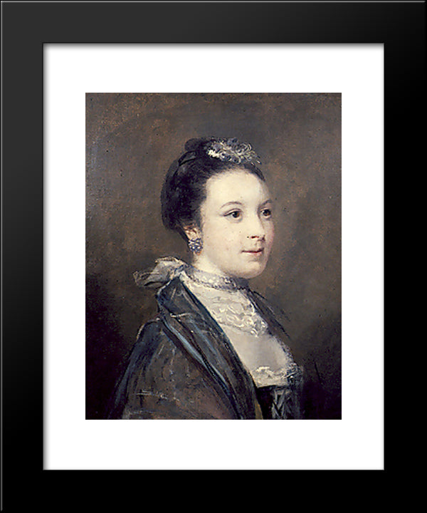 Portrait Of A Lady 20x24 Black Modern Wood Framed Art Print Poster by Reynolds, Joshua