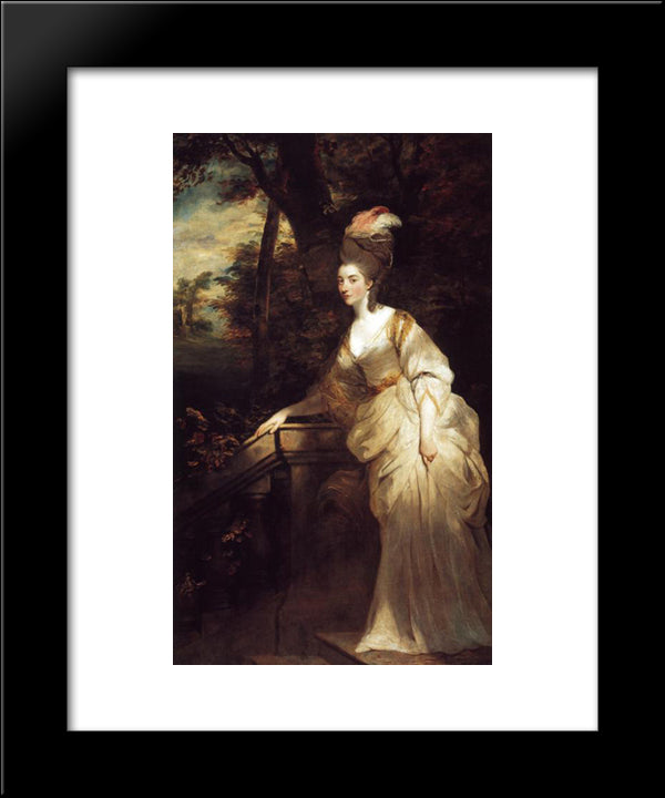 Portrait Of Georgiana, Duchess Of Devonshire 20x24 Black Modern Wood Framed Art Print Poster by Reynolds, Joshua