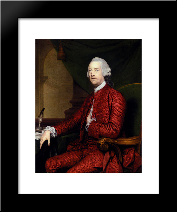 Portrait Of John Simpson, Of Bradley Hall, Northumberland 20x24 Black Modern Wood Framed Art Print Poster by Reynolds, Joshua