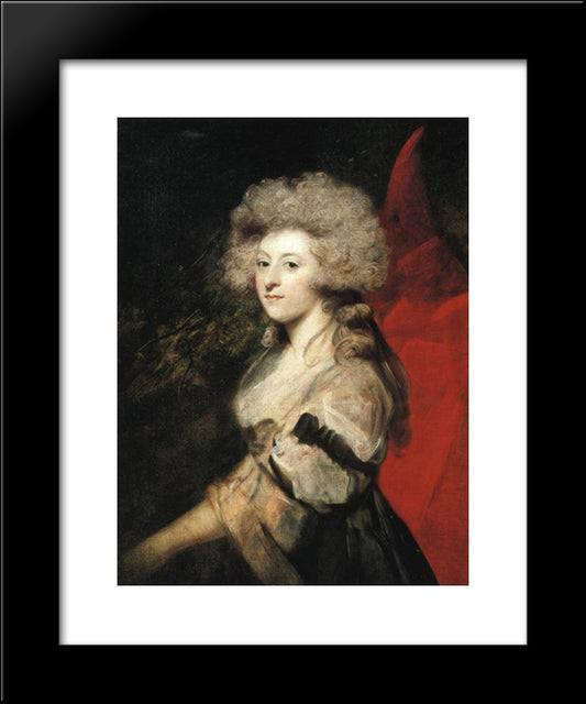 Portrait Of Maria Anne Fitzherbert 20x24 Black Modern Wood Framed Art Print Poster by Reynolds, Joshua