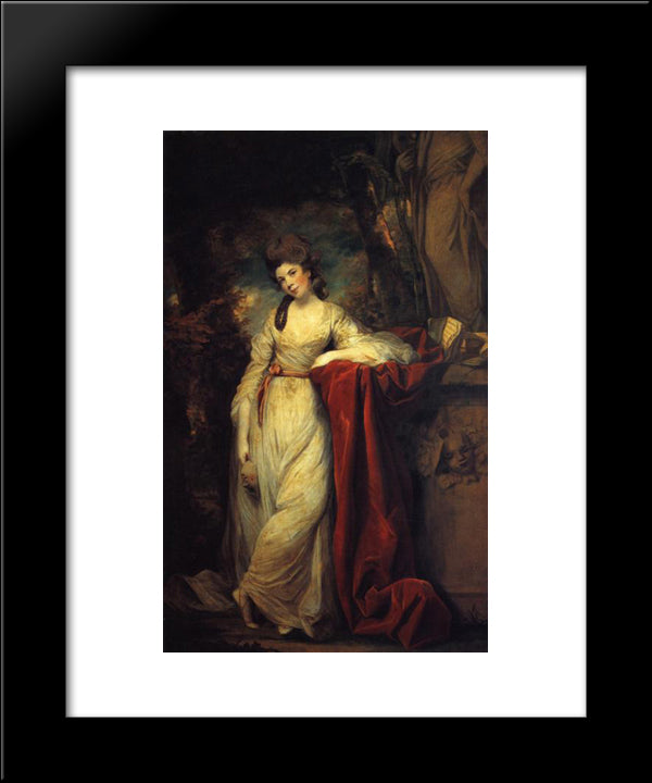 Portrait Of Mrs. Abington, British Actress 20x24 Black Modern Wood Framed Art Print Poster by Reynolds, Joshua