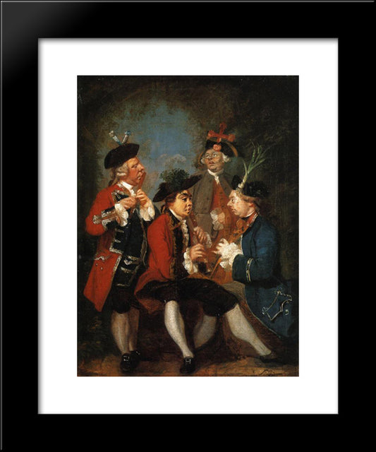 Sir Thomas Kennedy, James Caulfeild, Mr. Ward And Mr. Phelps 20x24 Black Modern Wood Framed Art Print Poster by Reynolds, Joshua