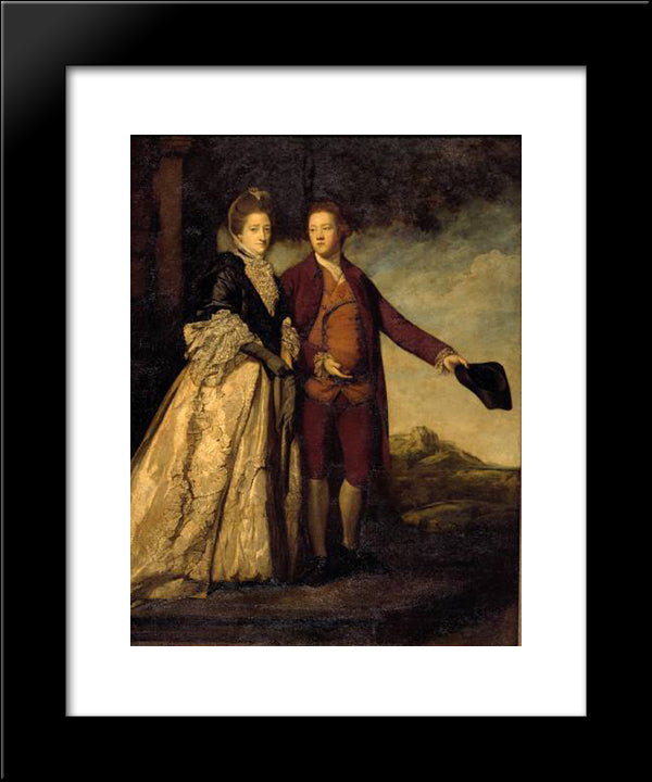 Sir Watkin Williams-Wynn And His Mother 20x24 Black Modern Wood Framed Art Print Poster by Reynolds, Joshua