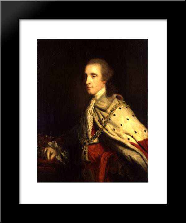 The 4Th Duke Of Queensbury As Earl Of March 20x24 Black Modern Wood Framed Art Print Poster by Reynolds, Joshua