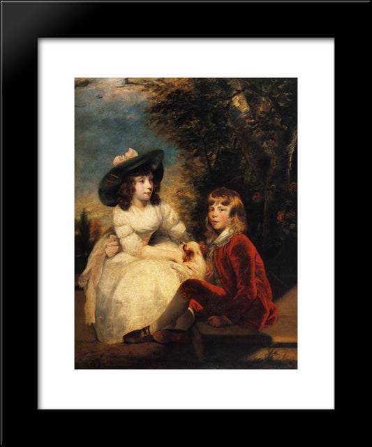 The Children Of John Julius Angerstein 20x24 Black Modern Wood Framed Art Print Poster by Reynolds, Joshua