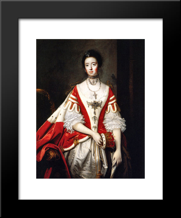 The Countess Of Dartmouth 20x24 Black Modern Wood Framed Art Print Poster by Reynolds, Joshua