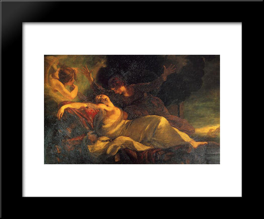 The Death Of Dido 20x24 Black Modern Wood Framed Art Print Poster by Reynolds, Joshua