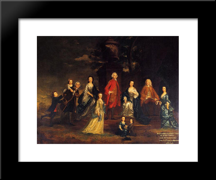 The Eliot Family 20x24 Black Modern Wood Framed Art Print Poster by Reynolds, Joshua