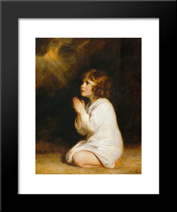 The Infant Samuel 20x24 Black Modern Wood Framed Art Print Poster by Reynolds, Joshua