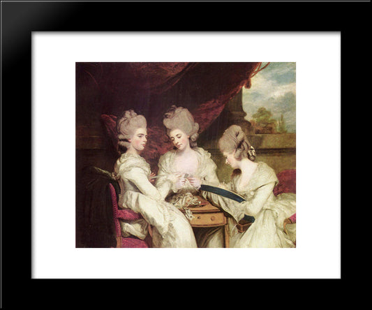 The Ladies Waldegrave 20x24 Black Modern Wood Framed Art Print Poster by Reynolds, Joshua