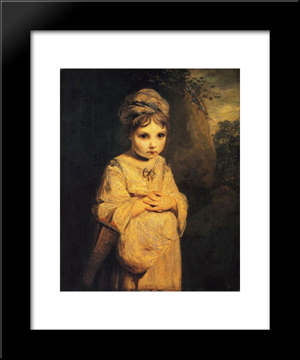 The Strawberry Girl 20x24 Black Modern Wood Framed Art Print Poster by Reynolds, Joshua