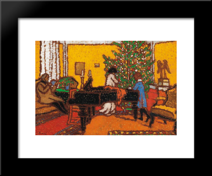 Christmas 20x24 Black Modern Wood Framed Art Print Poster by Rippl Ronai, Jozsef