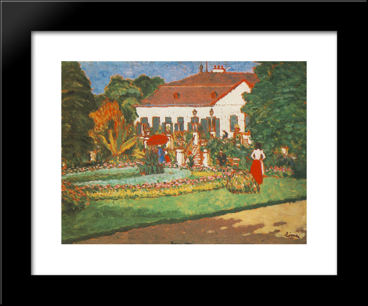 Manor-House At Kortvelyes 20x24 Black Modern Wood Framed Art Print Poster by Rippl Ronai, Jozsef