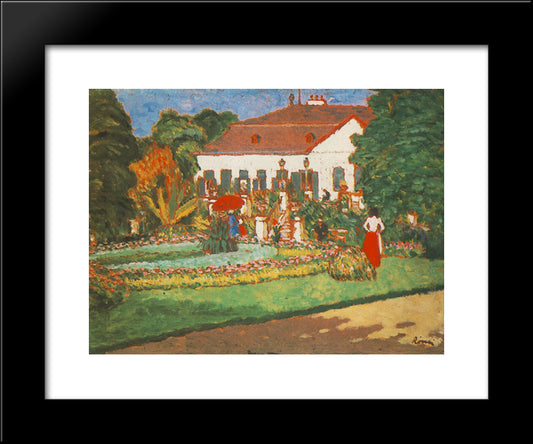 Manor-House At Kortvelyes 20x24 Black Modern Wood Framed Art Print Poster by Rippl Ronai, Jozsef