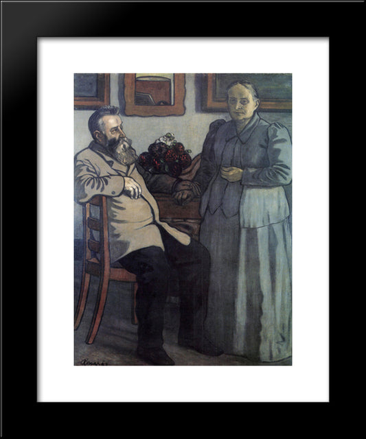 My Parents After Fourty Years Of Marriage 20x24 Black Modern Wood Framed Art Print Poster by Rippl Ronai, Jozsef