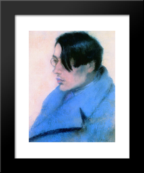 Portrait Of Lorinc Szabo 20x24 Black Modern Wood Framed Art Print Poster by Rippl Ronai, Jozsef