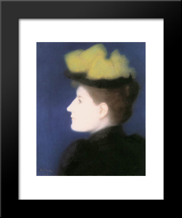 Portrait Of Margit Piatsek 20x24 Black Modern Wood Framed Art Print Poster by Rippl Ronai, Jozsef