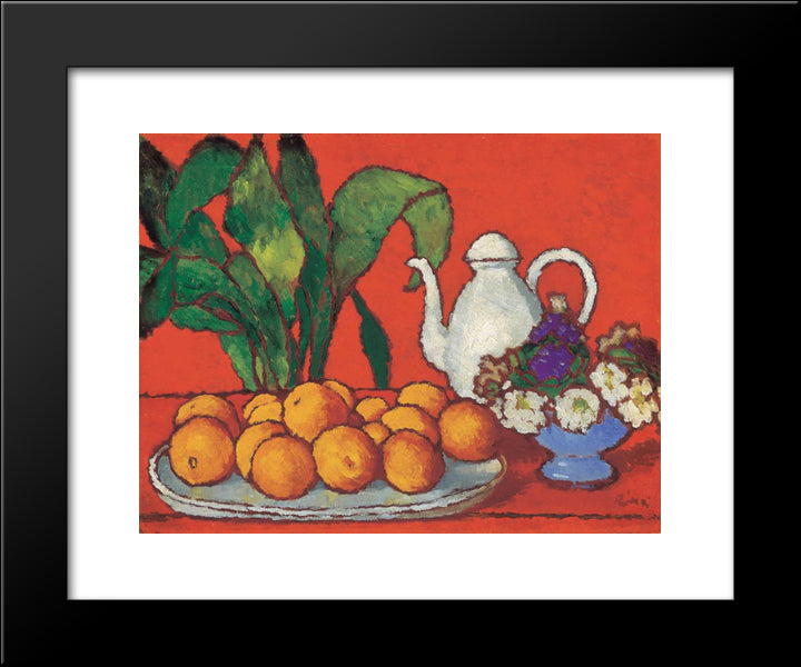 Still Life With Oranges 20x24 Black Modern Wood Framed Art Print Poster by Rippl Ronai, Jozsef