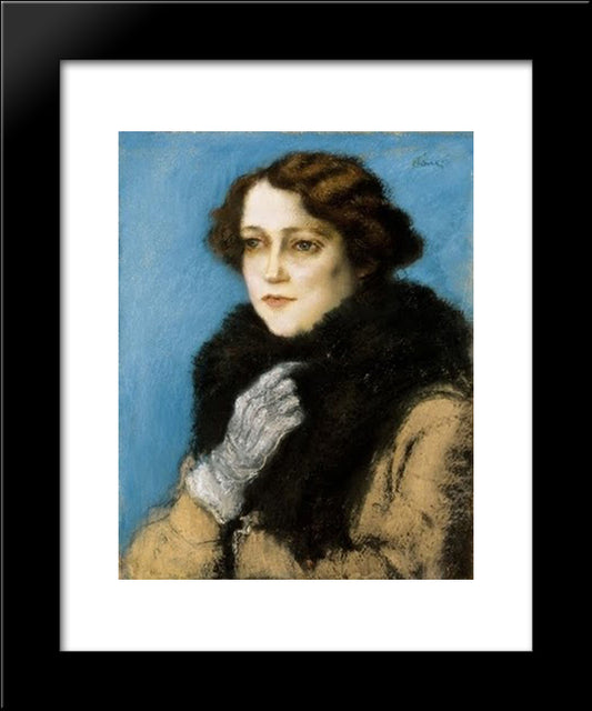 Terka Linzer 20x24 Black Modern Wood Framed Art Print Poster by Rippl Ronai, Jozsef