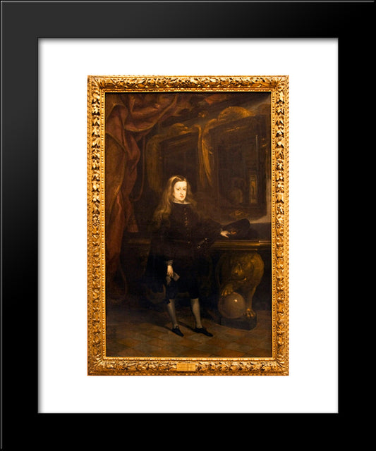 Charles Ii Of Spain 20x24 Black Modern Wood Framed Art Print Poster by Carreno de Miranda, Juan