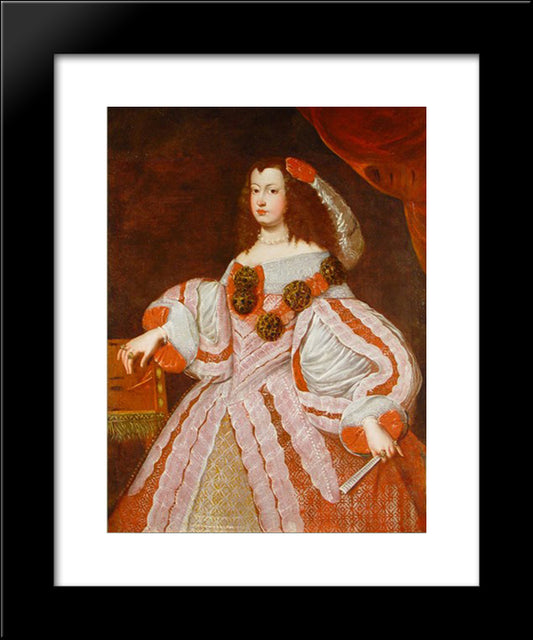 La Infanta Maria Teresa 20x24 Black Modern Wood Framed Art Print Poster by Carreno de Miranda, Juan