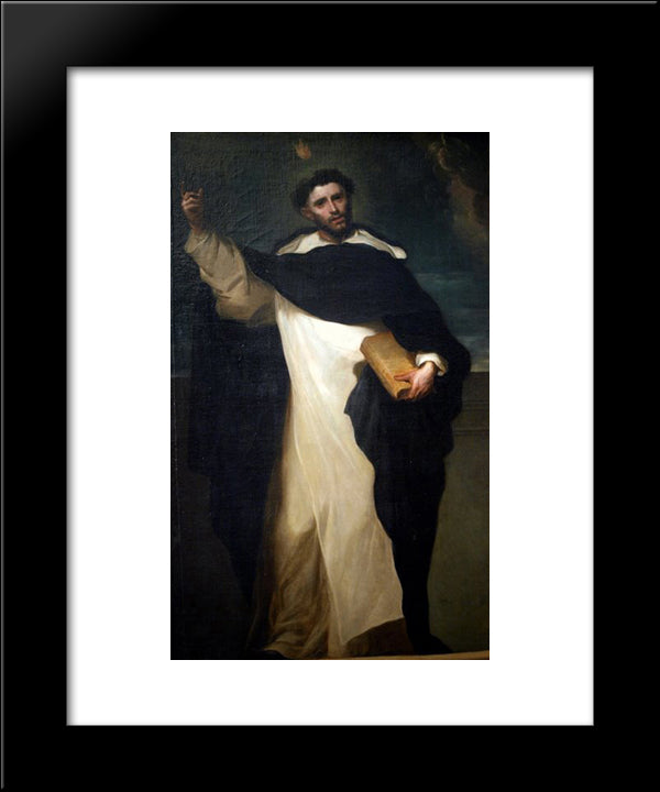 Saint Vincent Ferrer 20x24 Black Modern Wood Framed Art Print Poster by Carreno de Miranda, Juan