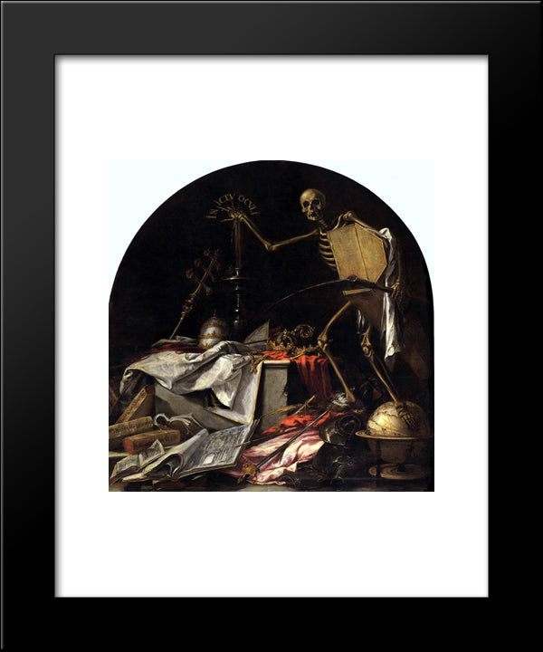 Allegory Of Death In Ictu Oculi 20x24 Black Modern Wood Framed Art Print Poster by Valdes Leal, Juan de