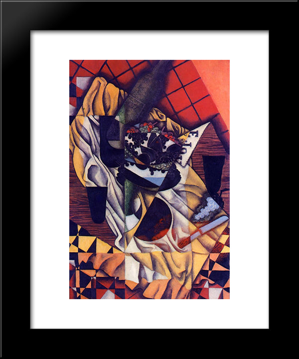 Grapes 20x24 Black Modern Wood Framed Art Print Poster by Gris, Juan