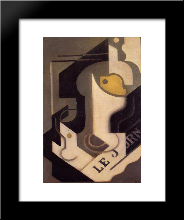 Lemon 20x24 Black Modern Wood Framed Art Print Poster by Gris, Juan