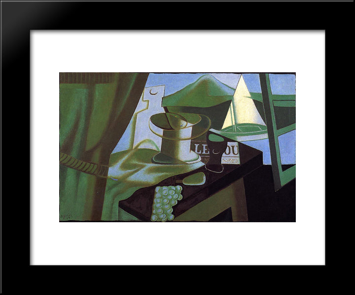 The Bay 20x24 Black Modern Wood Framed Art Print Poster by Gris, Juan