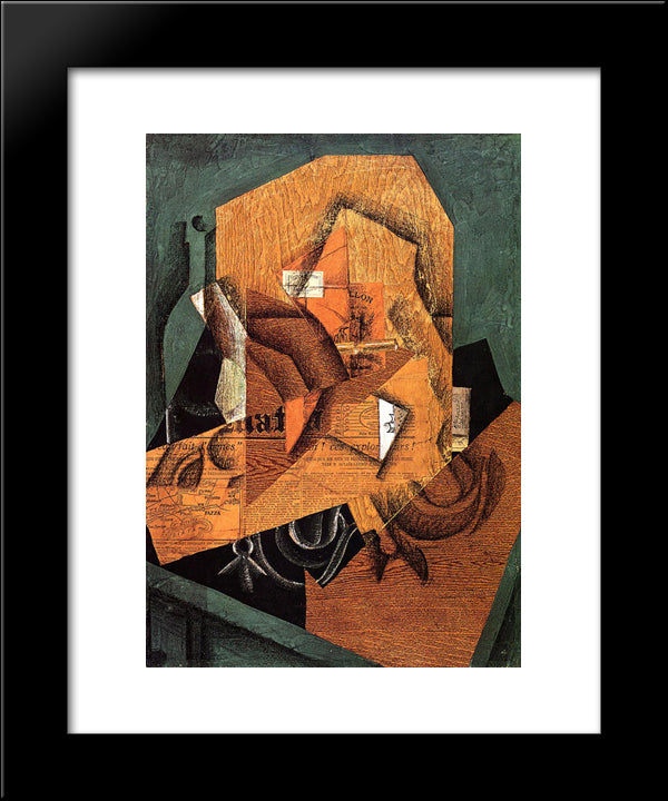 The Packet Of Coffee 20x24 Black Modern Wood Framed Art Print Poster by Gris, Juan