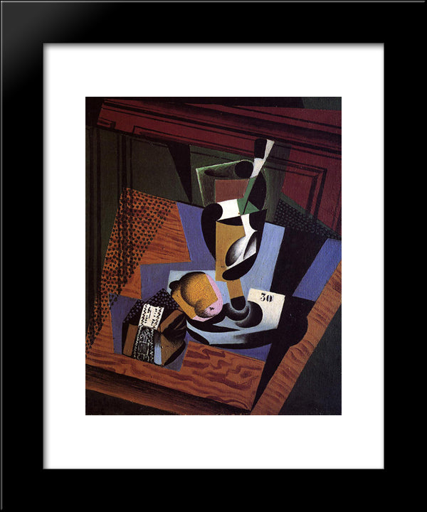 The Packet Of Tobacco 20x24 Black Modern Wood Framed Art Print Poster by Gris, Juan