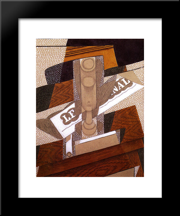 The Pipe 20x24 Black Modern Wood Framed Art Print Poster by Gris, Juan