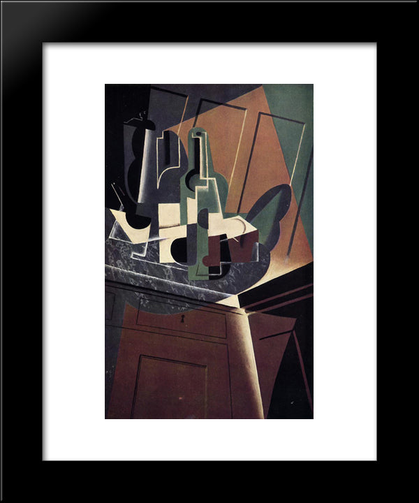 The Sideboard 20x24 Black Modern Wood Framed Art Print Poster by Gris, Juan