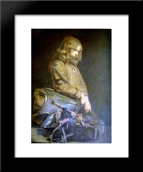 Portrait Of A Man 20x24 Black Modern Wood Framed Art Print Poster by Leyster, Judith