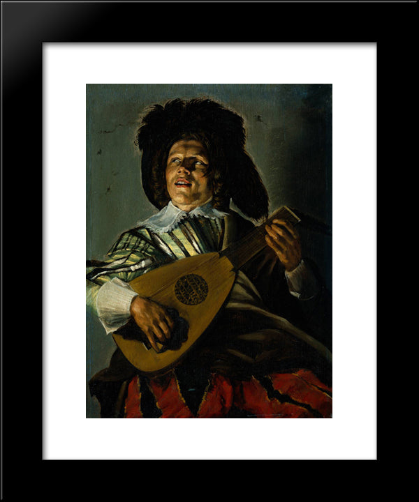 The Serenade 20x24 Black Modern Wood Framed Art Print Poster by Leyster, Judith