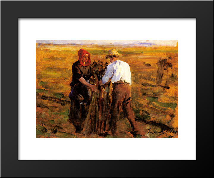 Mise En Tas Des Oeillettes 20x24 Black Modern Wood Framed Art Print Poster by Breton, Jules