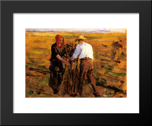 Mise En Tas Des Oeillettes 20x24 Black Modern Wood Framed Art Print Poster by Breton, Jules