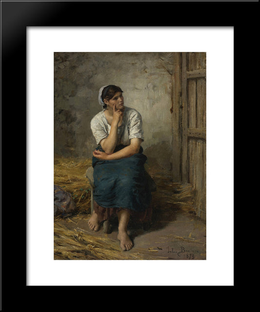 Paysanne Au Repos 20x24 Black Modern Wood Framed Art Print Poster by Breton, Jules