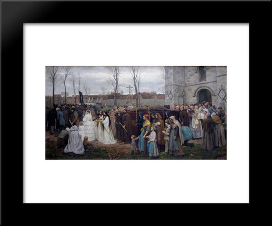 Plantation D'Un Calvaire 20x24 Black Modern Wood Framed Art Print Poster by Breton, Jules
