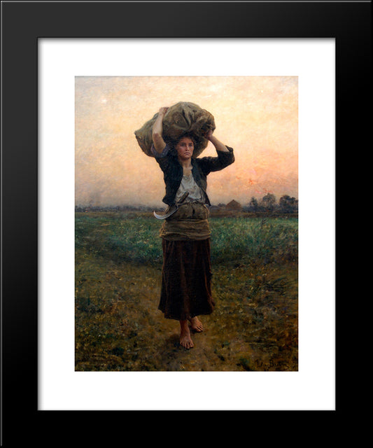 The Shepherd'S Star 20x24 Black Modern Wood Framed Art Print Poster by Breton, Jules