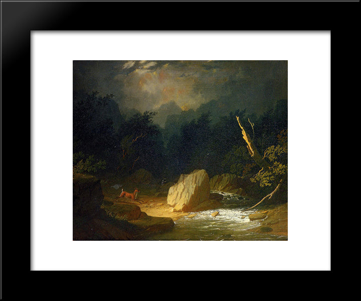 The Storm 20x24 Black Modern Wood Framed Art Print Poster by Breton, Jules