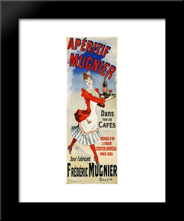 Aperitif Mugnier, Dijon 20x24 Black Modern Wood Framed Art Print Poster by Cheret, Jules